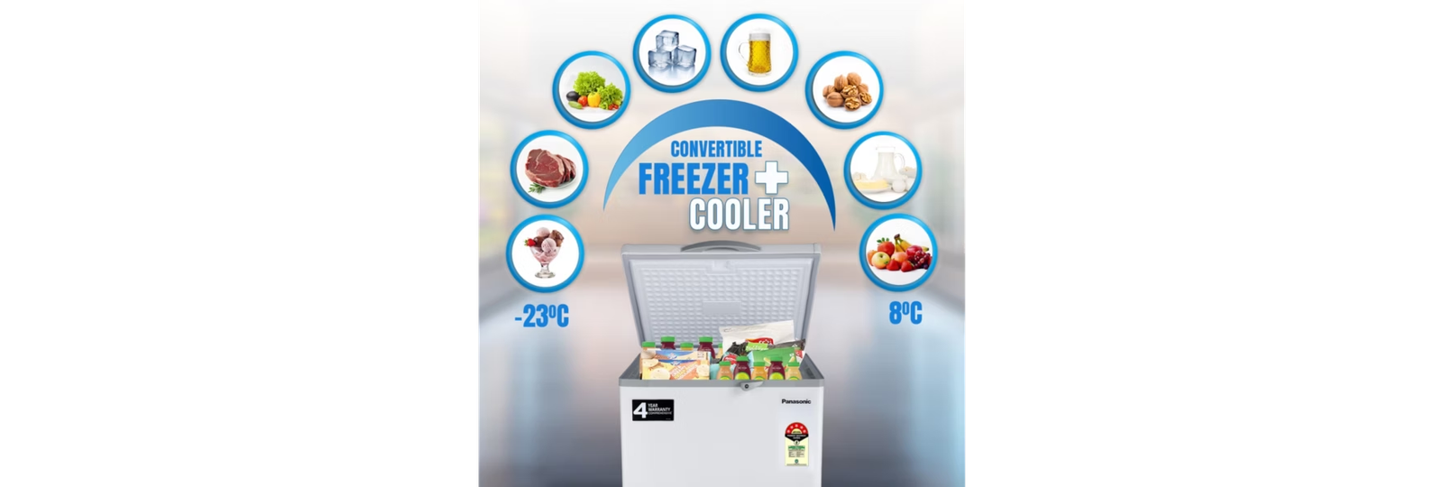 Panasonic 220L Single Door Deep Freezer - Image 4