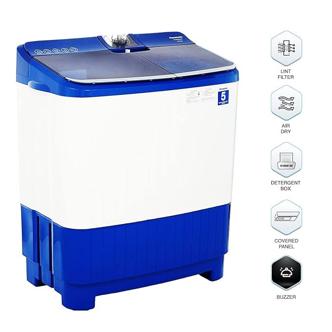Panasonic 8 kg 5 Star Semi-Automatic Top Loading Washing Machine - Image 3