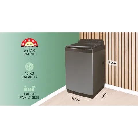 Panasonic 10 kg 5 Star Wi-Fi Fully Automatic Top Load Washing Machine - Image 2