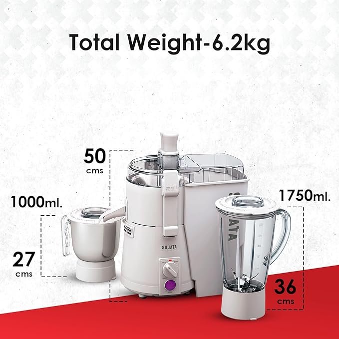 Sujata Powermatic Plus 900 Watts Juicer Mixer Grinder - Image 4
