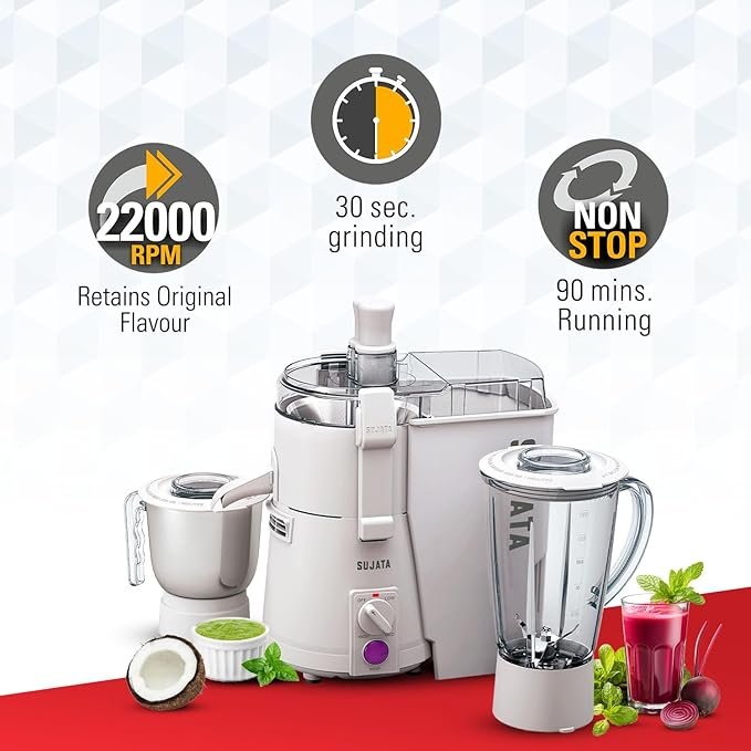 Sujata Powermatic Plus 900 Watts Juicer Mixer Grinder - Image 3
