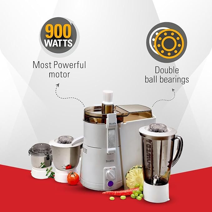 Sujata Powermatic Maxima 900 Watts All-In-One Juicer Mixer Grinder - Image 4