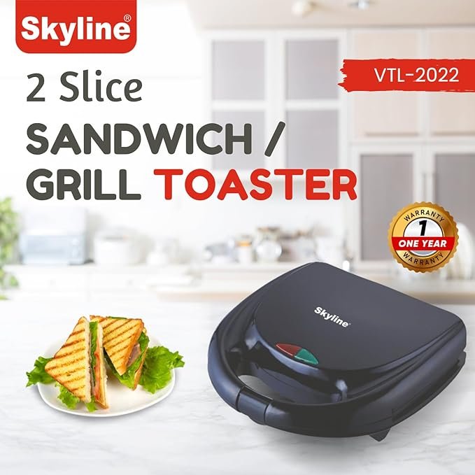 Skyline 2 Slice Sandwich/Grill Toaster - Image 3