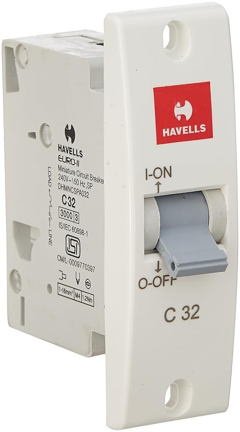Havells DHMNCSPA032 PVC Plastic 32A SP C Mini MCB