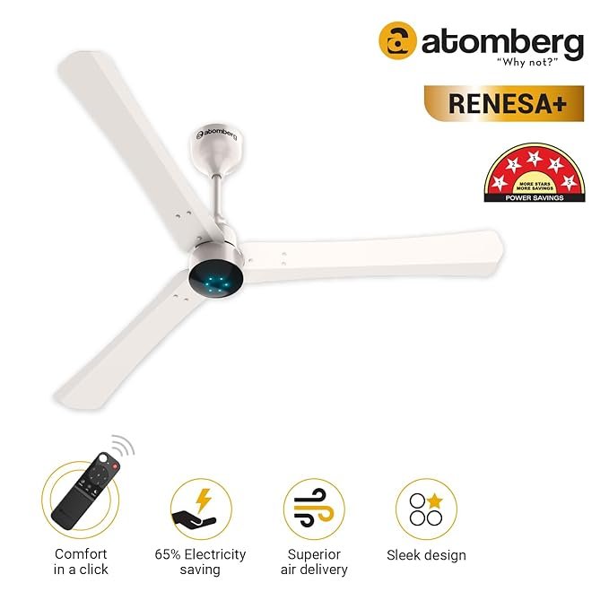 atomberg Renesa+ 1200mm BLDC Ceiling Fan with Remote Control - Image 5