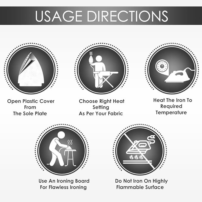 USHA EI 1602 1000 W Lightweight Dry Iron - Image 4