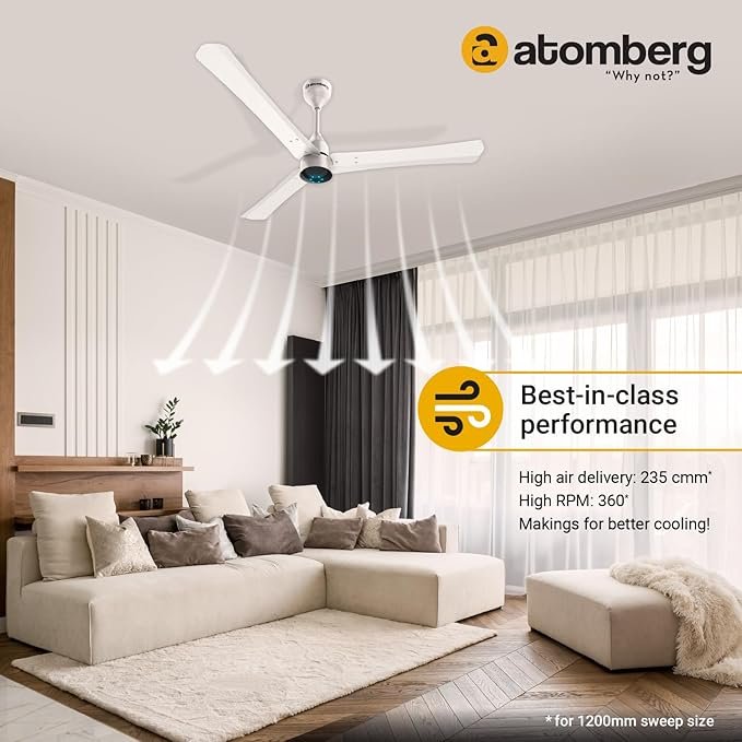 atomberg Renesa+ 1200mm BLDC Ceiling Fan with Remote Control - Image 4