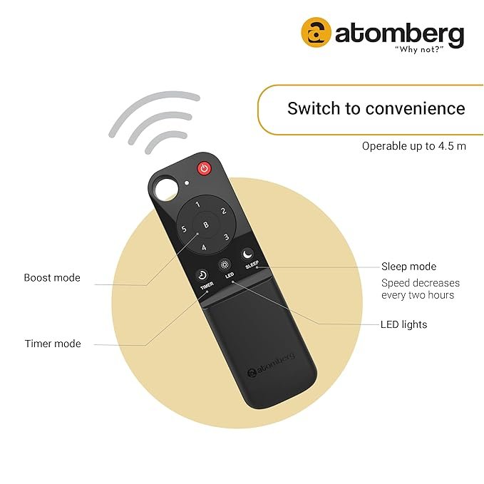 atomberg Renesa+ 1200mm BLDC Ceiling Fan with Remote Control - Image 3