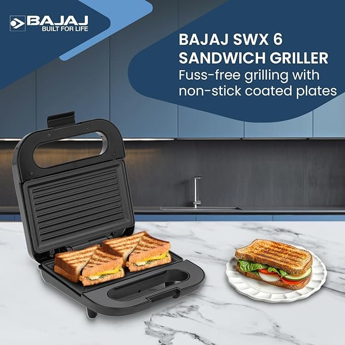 Bajaj SWX 6 800-Watt 2-Slice Sandwich Griller - Image 5