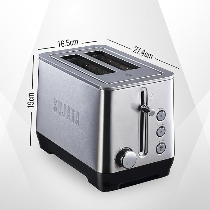 Sujata 900 W Pop-up 2 Slice Stainless Steel PT11 Toaster - Image 5