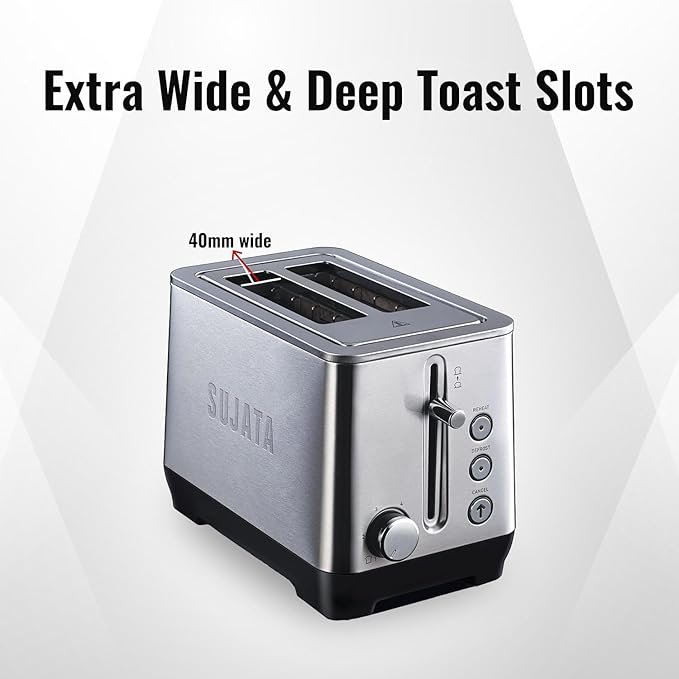 Sujata 900 W Pop-up 2 Slice Stainless Steel PT11 Toaster - Image 3