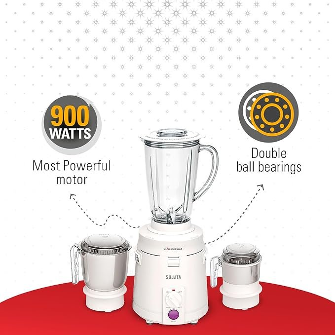 Sujata Supermix 900 Watts Mixer Grinder - Image 4