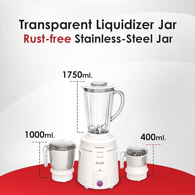 Sujata Supermix 900 Watts Mixer Grinder - Image 5
