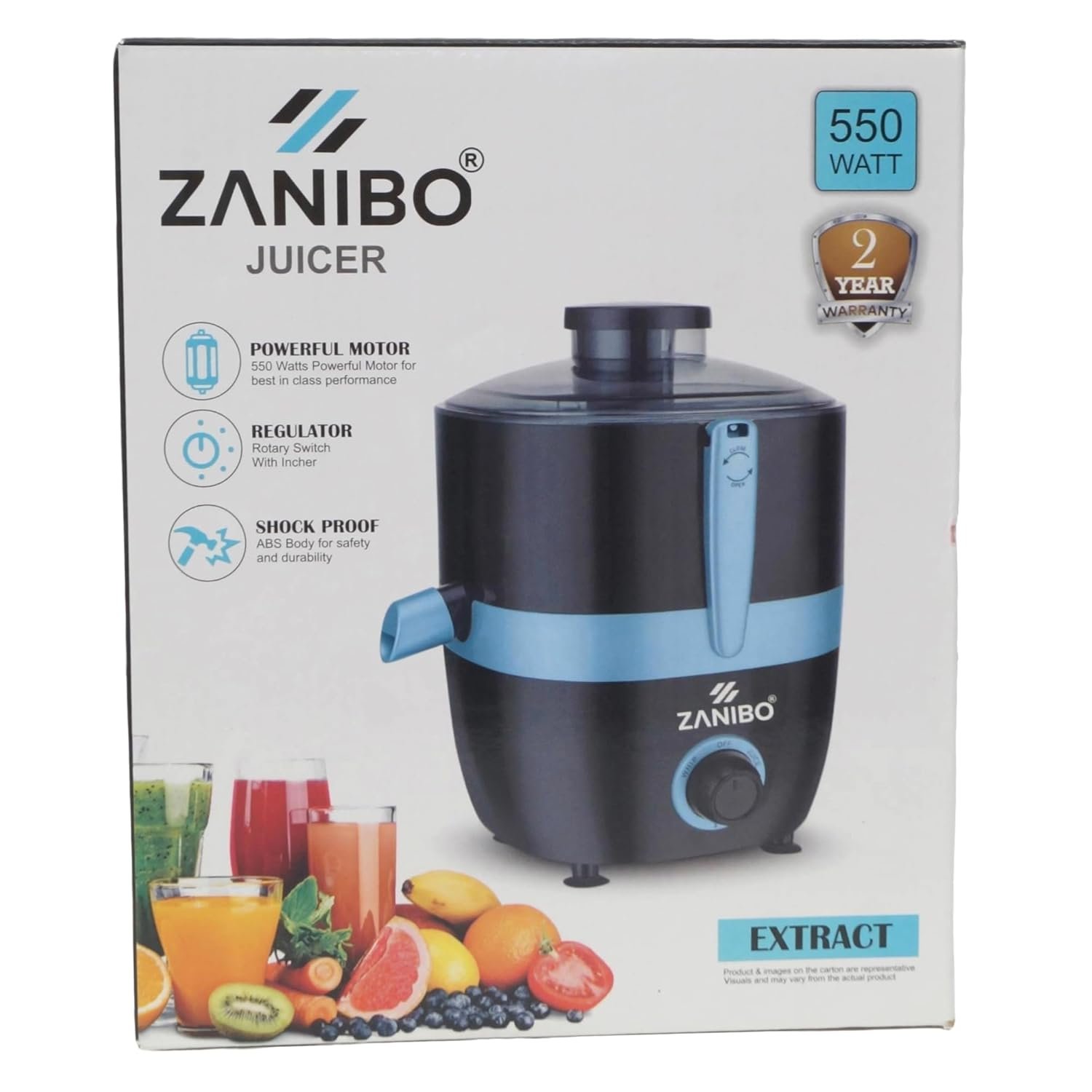 ZANIBO Cold Press Whole Slow Juicer Machine - Image 2