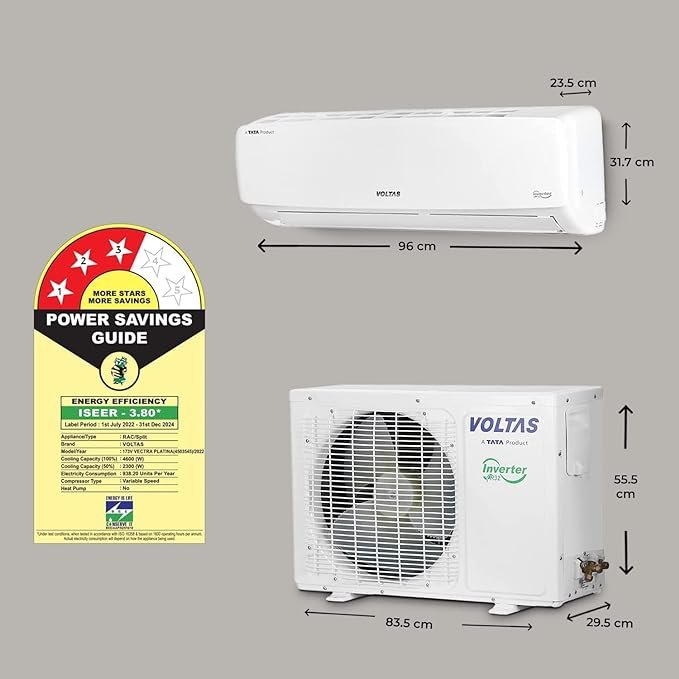 Voltas 1.5 Ton 3 Star, Fixed Speed Split AC - Image 5