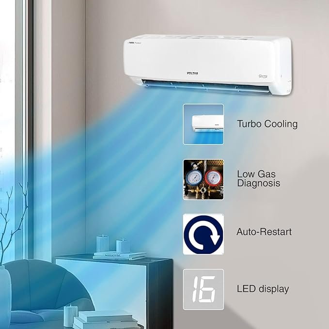Voltas 1.5 Ton 3 Star, Fixed Speed Split AC - Image 4